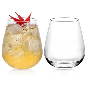 แก้วค็อกเทลทรงไข่ลายขวางทำจากแก้วคริสตัลแก้วขนาด17.5ออนซ์แบบใส - Product Image 6