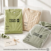 Sac à fermeture éclair recyclé certifié GRS, écologique, refermable, pochette refermable, emballage en plastique durable, vente en gros