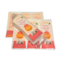 Rouleaux d'étiquettes BOPP brillantes personnalisées pour flacons de lotion corporelle, autocollants imperméables pour l'emballage de produits de soin et de cosmétiques