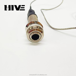 Country Muziek Klassieke Akoestische Gitaar Accessoire 6.35 Pick-Up Socket Piëzo-Elektrische Pickup Zilver Kleur - Product Image 3