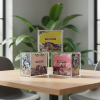 Boîte de présentation Jinda moderne et écologique en acrylique anti-UV 99% pour cartes ETB, étui transparent pré-assemblé magnétique pour bureau, Elite Trainer