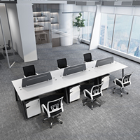 Table de bureau pour ordinateur portable de bureau commercial modulaire de conception classique pour le bureau de directeur bureau haut de gamme de 6 personnes