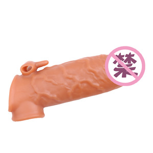 Jade Tongue Penis Sleeve <b>TPE</b> Non-Vibrating Adult Stimulation Hollow Design - Product Image 4