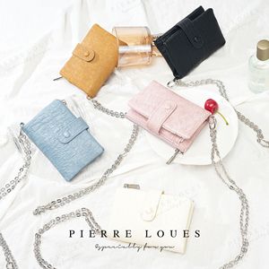 Pierre Loues Women's Bi-Fold <b>Wallet</b> White 5 Inch Chain Lock Card <b>Holder</b> Everyday Use - Product Image 3