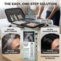 Kit de coloration capillaire permanente premium en tube plastique, sans ammoniaque, sans peroxyde, lotion à base de plantes, couvre les cheveux gris, teinture capillaire oxydante