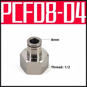 Conector Neumático Universal para Camiones de Alta Calidad, Conector Recto de Rosca Interna de Acero Inoxidable PCF 304 - Product Image 5