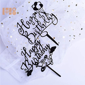 Palloncino Torta Di <span class=keywords><strong>Compleanno</strong></span> <span class=keywords><strong>Accessori</strong></span>, Nero Felice Torta Di <span class=keywords><strong>Compleanno</strong></span> Topper Qualità Premium Acrilico <span class=keywords><strong>Festa</strong></span> di <span class=keywords><strong>Compleanno</strong></span> Decor Fornitore - Product Image 4