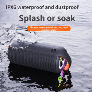 ลำโพงบลูทูธสเตอริโอ 20 วัตต์ สำหรับคาราโอเกะ พร้อมไมโครโฟน ระบบเสียงทรงพลัง ใช้งานกลางแจ้งได้ กันน้ำระดับ IPX6 ไฟ RGB - Product Image 3