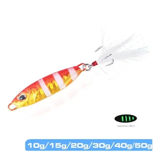 <span class=keywords><strong>Devil</strong></span> <span class=keywords><strong>Fish</strong></span>, plaque de fer de poisson en plomb multi-taille de poids de gros gramme, avec bande réfléchissante lumineuse - Product Image 3