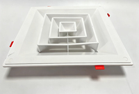 Diffuseur d'air moderne à quatre côtés, diffuseur carré en ABS, diffuseur d'air circulaire épaissi, vente directe d'usine, plastique