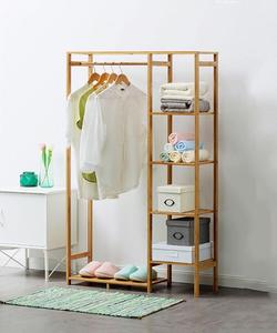 <span class=keywords><strong>Appendiabiti</strong></span> in bambù all'ingrosso con 4 ripiani portaoggetti per organizzare i vestiti, <span class=keywords><strong>appendiabiti</strong></span> moderno in bambù, organizer per armadio - Product Image 2