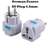Adaptor konverter soket steker perjalanan Universal 10A 250V putih untuk Rusia Brasil India AS AU UE Inggris