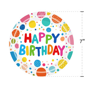 <b>Colorful</b> Polka Dot Birthday Party Supplies Disposable <b>Paper</b> Plates Cups Napkins Tableware Set For Party Decorations - Product Image 4