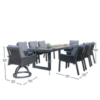 Nouveau design de chaise de salle à manger nordique en aluminium moderne pour table à dîner