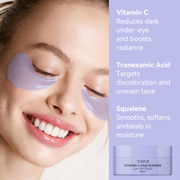 Masque pour les yeux personnalisé, peptides réparateurs, éclaircissant VC, collagène hydratant, apaisant, patchs de gel pour les yeux en cristal