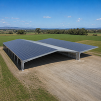 Structure en acier préfabriquée pour l'agriculture, entrepôt de stockage, assemblage facile, conforme aux normes CE, bâtiment durable en métal pour atelier