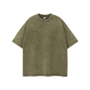T-shirt Vintage Estiva Personalizzata all'Ingrosso, Manica Corta, Collo Largo, Stile Street - Product Image 4