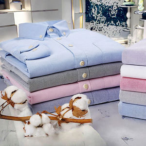 Camisa de Vestir Formal de Manga Larga para Hombre, 100% Algodón Oxford, Estilo Casual de Negocios, Color Sólido, Secado Rápido, Transpirable, Corte Ajustado, Otoño 2025 - Product Image 2