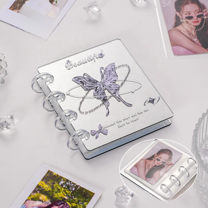 Album de rangement pour photocards Kpop de haute qualité, motif papillon, 40 pochettes, mignon, format mini 3 pouces, pour collectionner les cartes - Product Image 2