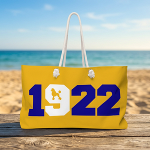 Bolsa de fin de semana con diseño geométrico y cordón personalizado Pretty Poodle, SGRHO Apparel Probate Gift, bolsa de viaje personalizada - Product Image 3
