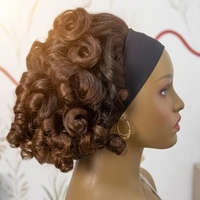 Venta al por Mayor de Pelucas con Diadema de Cabello Humano Brasileño SDD, 180% de Densidad, Ondulado y Voluminoso, Sin Encaje, para Mujeres Negras