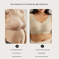 Soutien-gorge en gelée de nuit push up sans armatures en soie glacée ensembles de soutien-gorge rembourré bralette sans couture culotte soutiens-gorge pour femmes vente en gros en usine