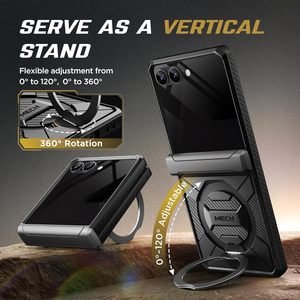เคส TONGATE สำหรับ <span class=keywords><strong>Z</strong></span> <span class=keywords><strong>Flip</strong></span> 7 ดีไซน์เกราะพร้อมขาตั้งแม่เหล็ก ป้องกันการมองลอก หน้าจอป้องกันการสอดแนม ป้องกันการกระแทกทั่วตัว ป้องกันบานพับ รองรับการเชื่อมต่อไร้สาย - Product Image 5