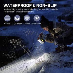 Linterna Solar de 8 LED, 1000LM, alto brillo, 2400mAh, 6000K, luz diurna, recargable por USB, IPX4, resistente al agua, linterna de mano para pesca - Product Image 2