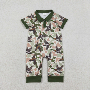 Mono de manga corta con estampado de pato mallard para bebé niño, estilo Halloween, venta al por mayor, ropa de verano para niños, directo de fábrica. - Product Image 2
