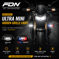 Mini projecteur LED dissimulé pour grille, 15W, lumière d'avertissement stroboscopique, 9-36V, étanche IP67, feu auxiliaire de conduite