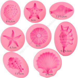 แม่พิมพ์เค้กซิลิโคน 3 มิติ รูปเปลือกหอยหลากสี สำหรับทำขนมอบ DIY อุปกรณ์ทำขนมที่บ้าน รุ่น H935 ขายส่ง - Product Image 5