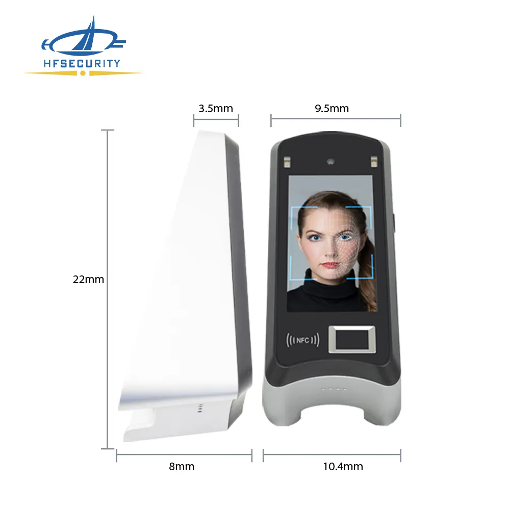 Leistungsstarke HFSecurity X05 SMS-Funktion 4G WLAN 5 Zoll Touchscreen biometrische Zeithilfe Maschine mit Iris-Scanner