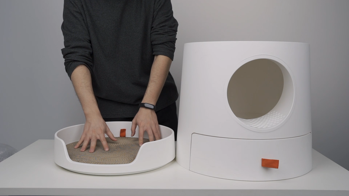 environmentally functional extra large covered drawer litter box