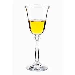 Copo longo transparente de vinho, copo de vidro de vinho branco transparente 185ml