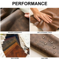 Échantillons Gratuits Cuir PU Vieilli Écologique Imperméable Résistant à l'Abrasion Effet Bicolore Personnalisable pour Chaussures, Sacs et Meubles