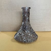 Base de chicha en verre premium, type russe, pour vase à chicha, modèle Triangle Caesar, gris