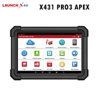 LAUNCH X431 PRO3 APEX Escáner de diagnóstico de 10 pulgadas Soporte Mapa de topología Codificación en línea CAN FD & DoIP HD Truck Scan con más de 37 servicios