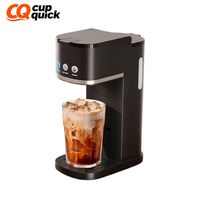 Machine à café monodose 16 oz avec indicateur de niveau d'eau, panier réutilisable 2-en-1 pour dosettes et café moulu, idéale pour la maison et le bureau