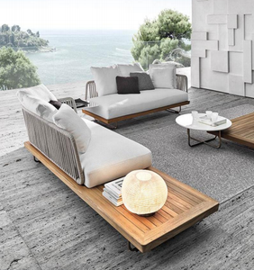 Set Divano da Giardino Premium con Tessuto in Vimini Resistente alle Intemperie <span class=keywords><strong>per</strong></span> Patio, Balcone e Terrazza - Product Image 4