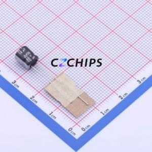 Condensador Electrolítico de Aluminio HXB50V10M6.3*7 2.5TP de Montaje Pasante, D6.3xL7mm 10uF 20% 50V 260mA-100kHz - Product Image 1