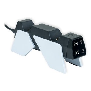 Base de Carga Doble para PLAYSTATION 5, Blanca y Negra, PS5DUALCHARGERV4 - Product Image 1
