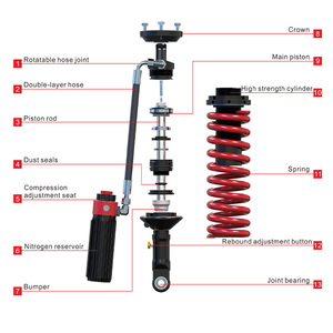 Amortiguador Ajustable de Compresión Aumer <span class=keywords><strong>4x4</strong></span>, Kit de Suspensión Elevadora Todoterreno para TOYOTA <span class=keywords><strong>Hilux</strong></span> N80 Rogue Vigo Revo de Carrocería Ancha - Product Image 6