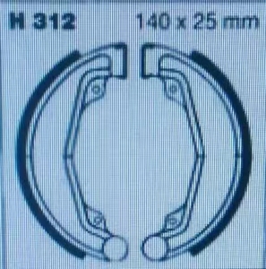 ผ้าเบรกรถจักรยานยนต์สำหรับ H312,Honda <span class=keywords><strong>CD125</strong></span> CD185 XL250 XL500 CM125 XR250 138.5*25มม. พร้อมการรับรอง EMARK EU - Product Image 4
