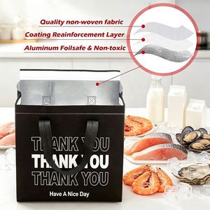 Sac isotherme personnalisé en non-tissé pour livraison de boissons chaudes et froides, café, et plats à emporter pour restaurants - Product Image 3