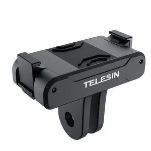 Soporte Magnético de Dos Garras Telesin para Cámaras <span class=keywords><strong>Osmo</strong></span> <span class=keywords><strong>Action</strong></span> 5/4/3, Aleación de Aluminio, Negro - Product Image 1