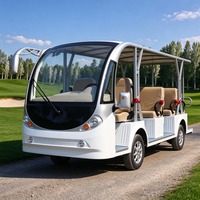 Véhicule touristique électrique 8 places pour sites touristiques, avec une autonomie de 70 à 90 km et certification CE