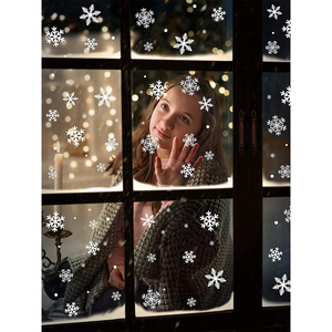 2020 nouveau Joyeux Noël Flocon De Neige Père Noël <span class=keywords><strong>Vitrine</strong></span> Transparente De Noël <span class=keywords><strong>Autocollant</strong></span> - Product Image 2
