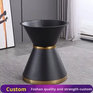 قاعدة طاولة طعام دائرية من الرخام/الحجر بأسلوب نورديك من الفولاذ المقاوم للصدأ والحديد، بيع مباشر من المصنع بالجملة - Product Image 3