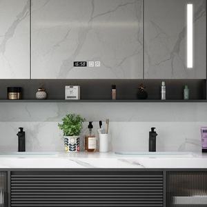 <span class=keywords><strong>Meuble</strong></span>-lavabo mural en bois massif pour salle de bain, double vasque, avec lavabos intégrés, prix abordable - Product Image 5