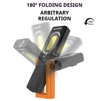 Lampe torche LED COB portable EDC rechargeable par USB, étanche, longue portée, magnétique, avec crochet pliable à 180°, intensité réglable, pour la maison